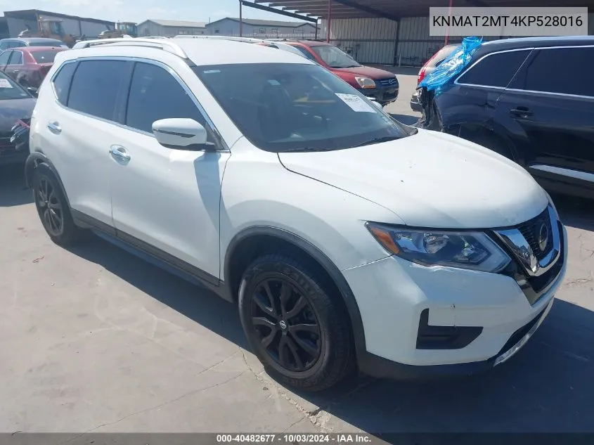 2019 Nissan Rogue Sv VIN: KNMAT2MT4KP528016 Lot: 40482677