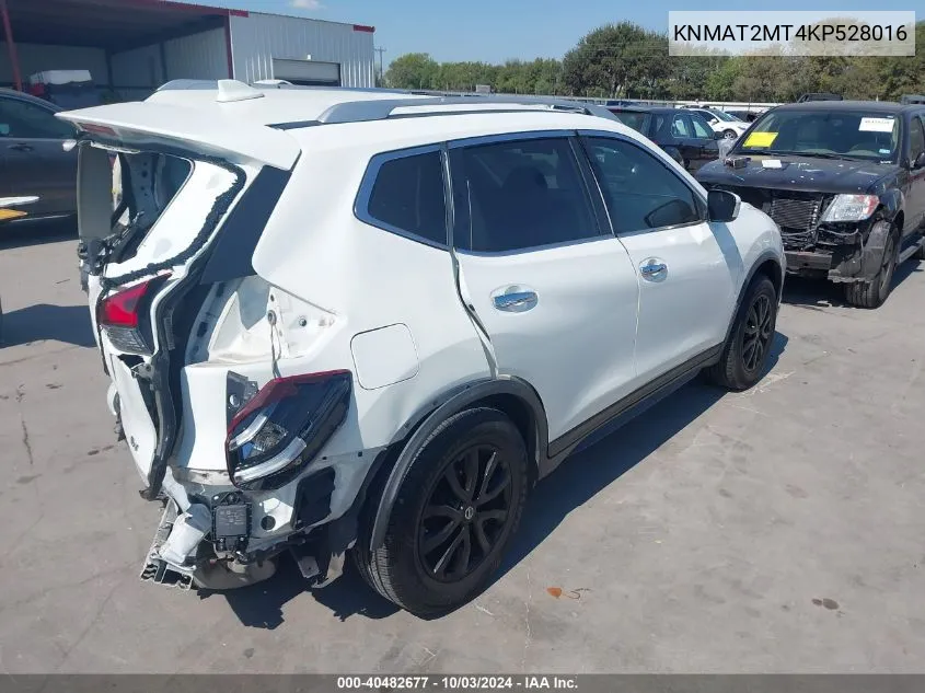 2019 Nissan Rogue Sv VIN: KNMAT2MT4KP528016 Lot: 40482677