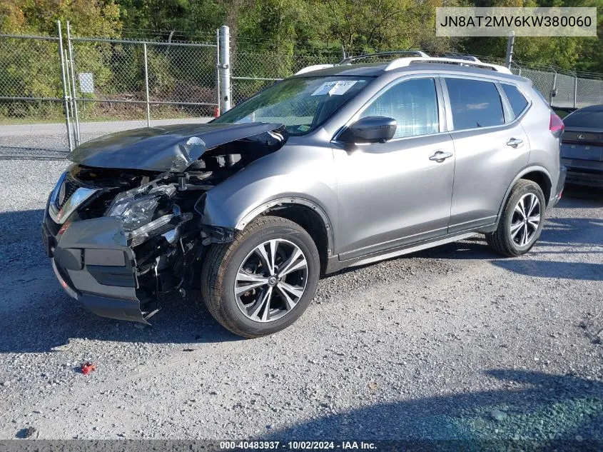 2019 Nissan Rogue Sv VIN: JN8AT2MV6KW380060 Lot: 40483937