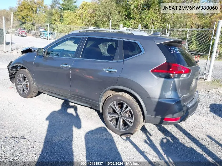 2019 Nissan Rogue Sv VIN: JN8AT2MV6KW380060 Lot: 40483937