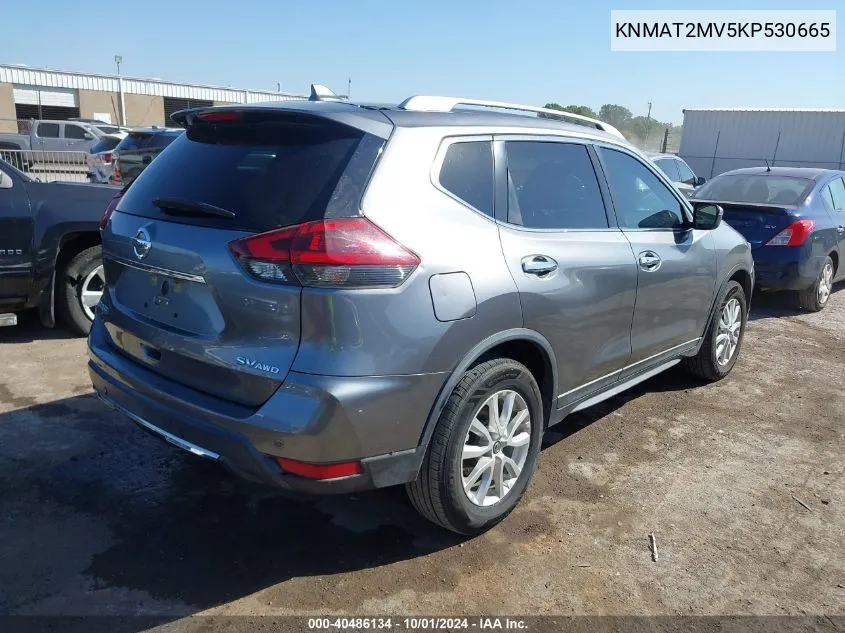 2019 Nissan Rogue Sv VIN: KNMAT2MV5KP530665 Lot: 40486134