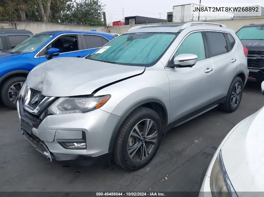 2019 Nissan Rogue Sv VIN: JN8AT2MT8KW268892 Lot: 40488044