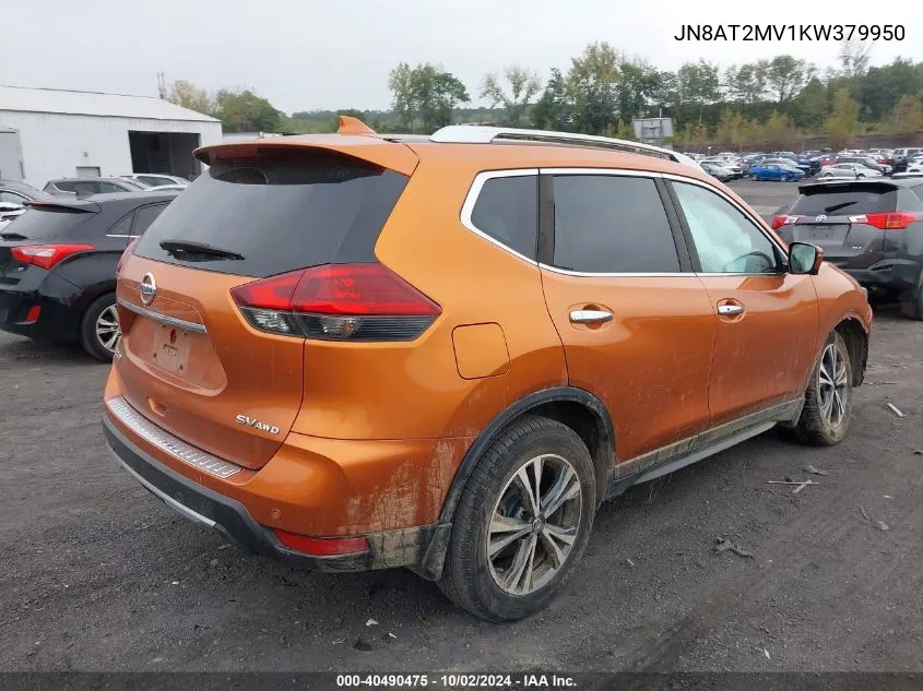 2019 Nissan Rogue Sv VIN: JN8AT2MV1KW379950 Lot: 40490475