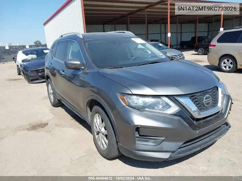 2019 Nissan Rogue S VIN: 5N1AT2MT9KC733026 Lot: 40494612