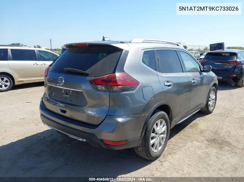 2019 Nissan Rogue S VIN: 5N1AT2MT9KC733026 Lot: 40494612