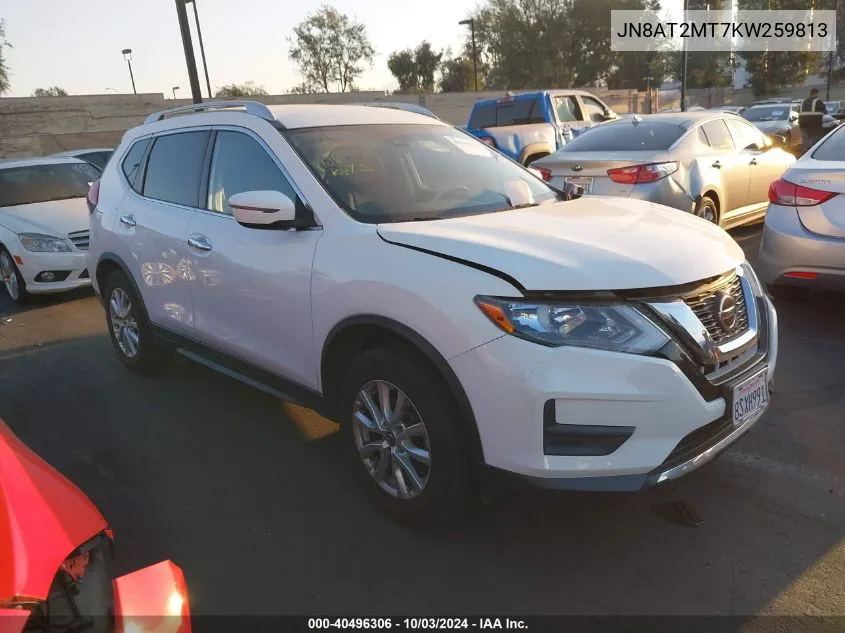 JN8AT2MT7KW259813 2019 Nissan Rogue Sv