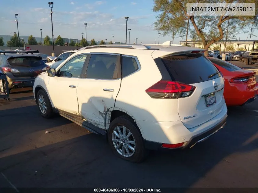 2019 Nissan Rogue Sv VIN: JN8AT2MT7KW259813 Lot: 40496306