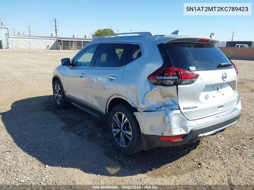 2019 Nissan Rogue Sv VIN: 5N1AT2MT2KC789423 Lot: 40498686