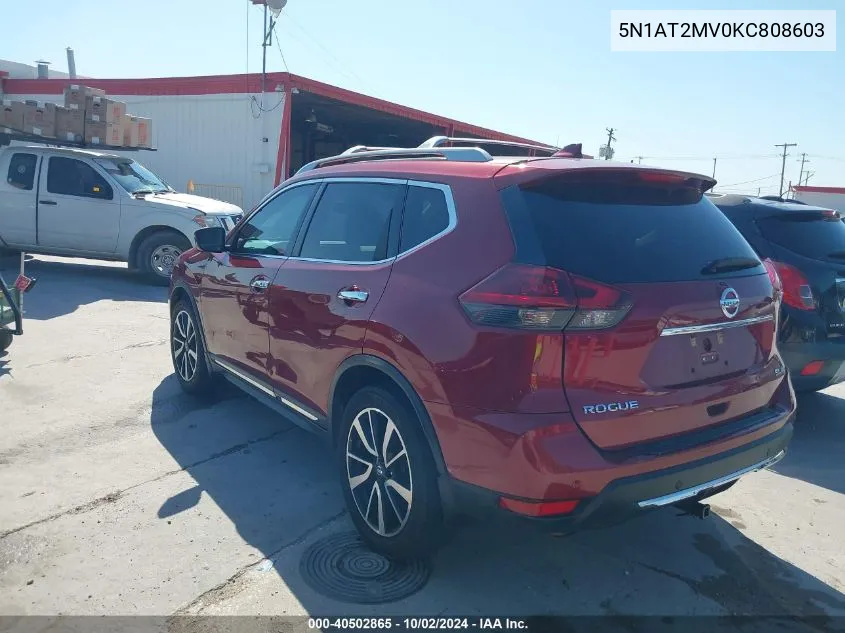 5N1AT2MV0KC808603 2019 Nissan Rogue Sl