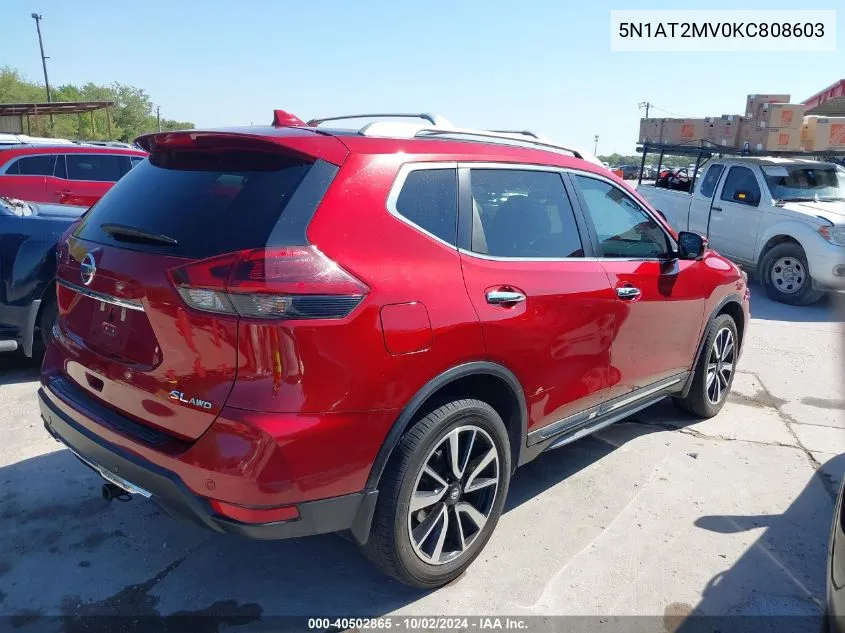 5N1AT2MV0KC808603 2019 Nissan Rogue Sl