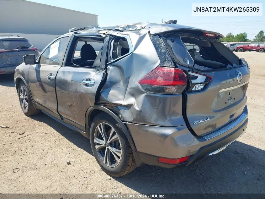 2019 Nissan Rogue Sv VIN: JN8AT2MT4KW265309 Lot: 40576337