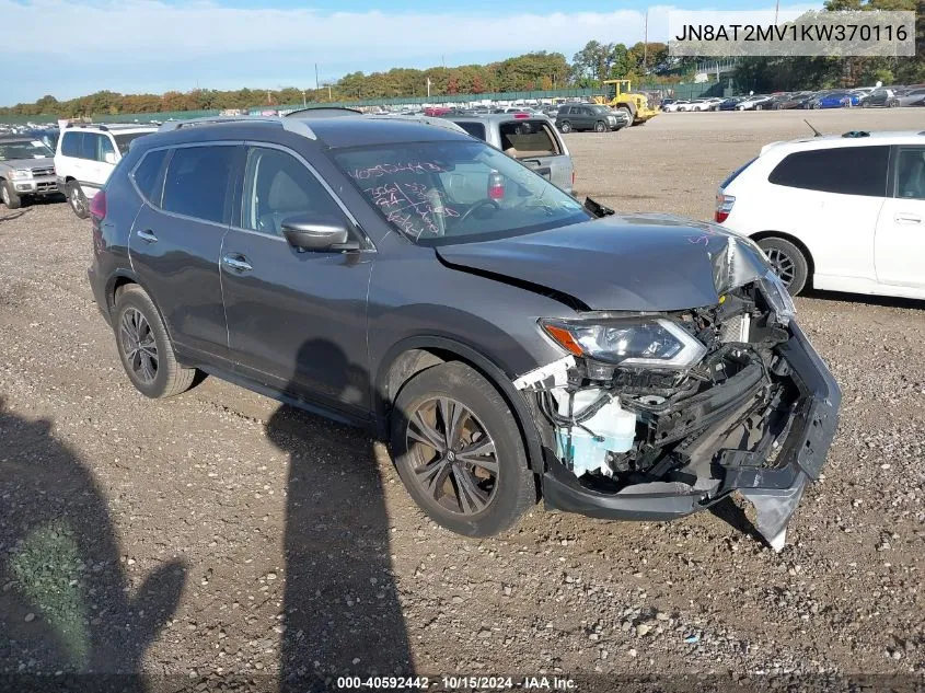 2019 Nissan Rogue Sv VIN: JN8AT2MV1KW370116 Lot: 40592442