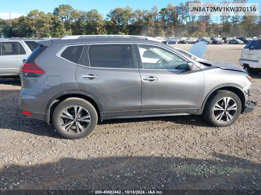 2019 Nissan Rogue Sv VIN: JN8AT2MV1KW370116 Lot: 40592442