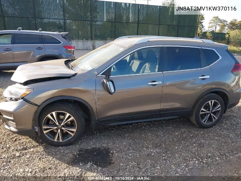 2019 Nissan Rogue Sv VIN: JN8AT2MV1KW370116 Lot: 40592442