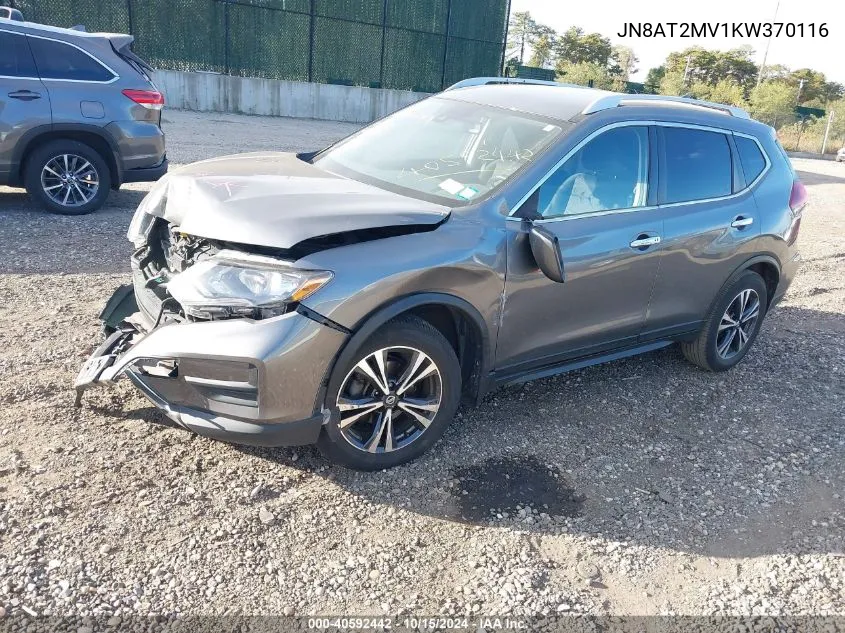 2019 Nissan Rogue Sv VIN: JN8AT2MV1KW370116 Lot: 40592442