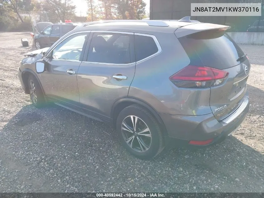 2019 Nissan Rogue Sv VIN: JN8AT2MV1KW370116 Lot: 40592442