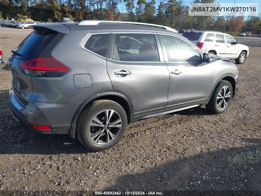 2019 Nissan Rogue Sv VIN: JN8AT2MV1KW370116 Lot: 40592442