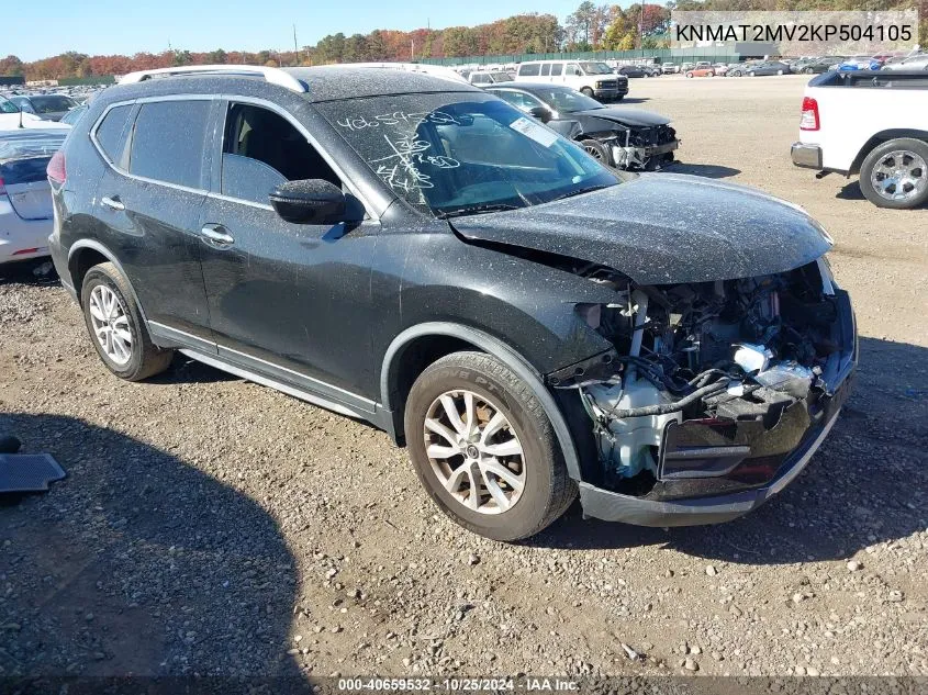 2019 Nissan Rogue S VIN: KNMAT2MV2KP504105 Lot: 40659532