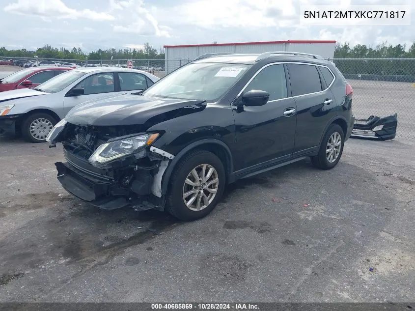 2019 Nissan Rogue Sv VIN: 5N1AT2MTXKC771817 Lot: 40685869