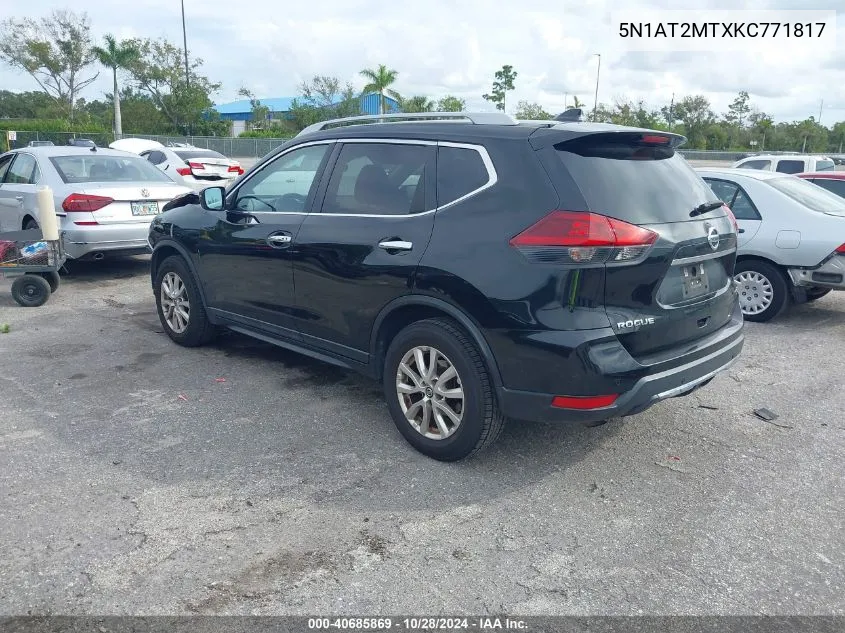 2019 Nissan Rogue Sv VIN: 5N1AT2MTXKC771817 Lot: 40685869