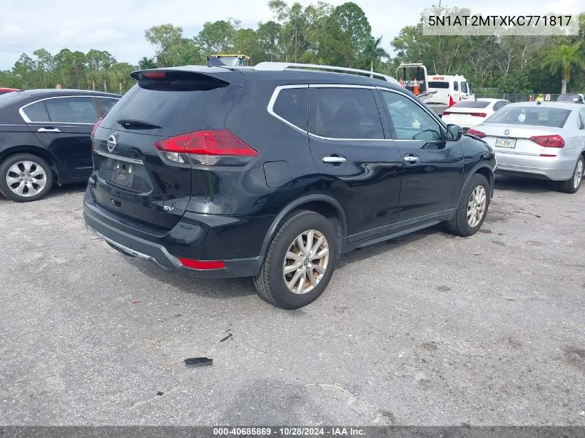 2019 Nissan Rogue Sv VIN: 5N1AT2MTXKC771817 Lot: 40685869