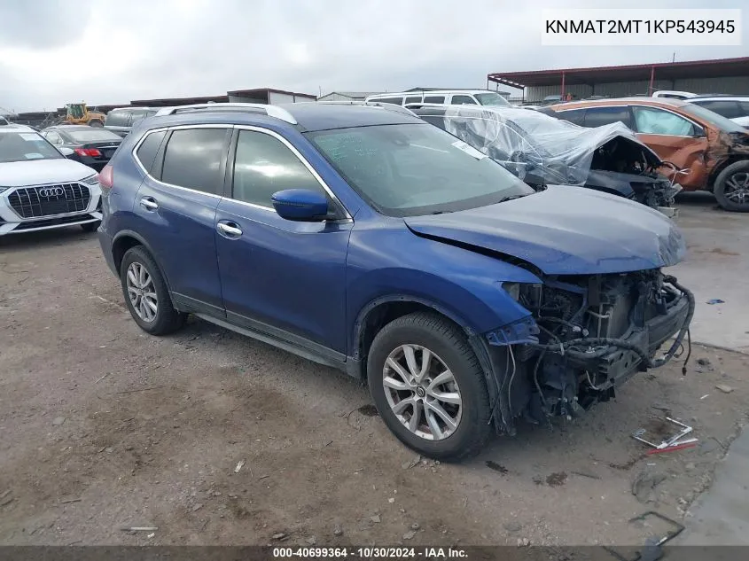 2019 Nissan Rogue Sv VIN: KNMAT2MT1KP543945 Lot: 40699364