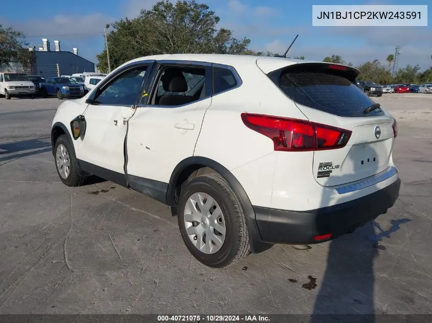 JN1BJ1CP2KW243591 2019 Nissan Rogue Sport S