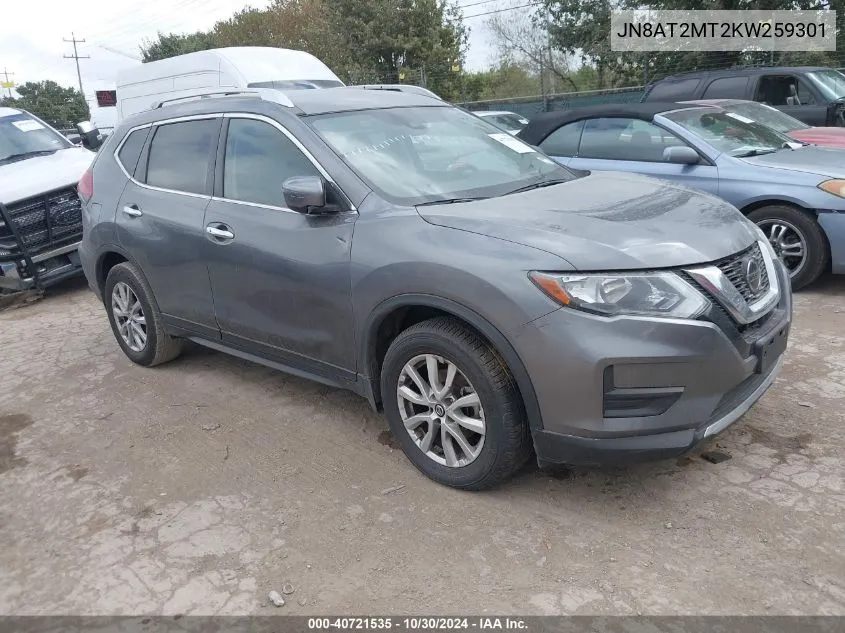 2019 Nissan Rogue Sv VIN: JN8AT2MT2KW259301 Lot: 40721535