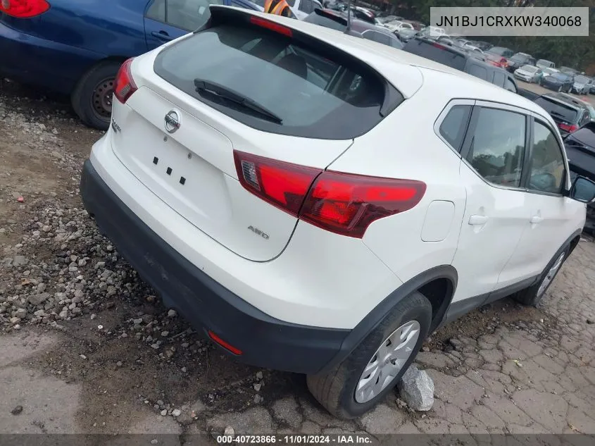 2019 Nissan Rogue Sport S VIN: JN1BJ1CRXKW340068 Lot: 40723866