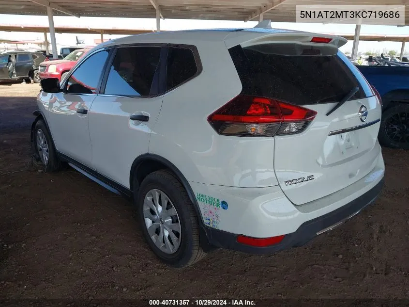 2019 Nissan Rogue S VIN: 5N1AT2MT3KC719686 Lot: 40731357