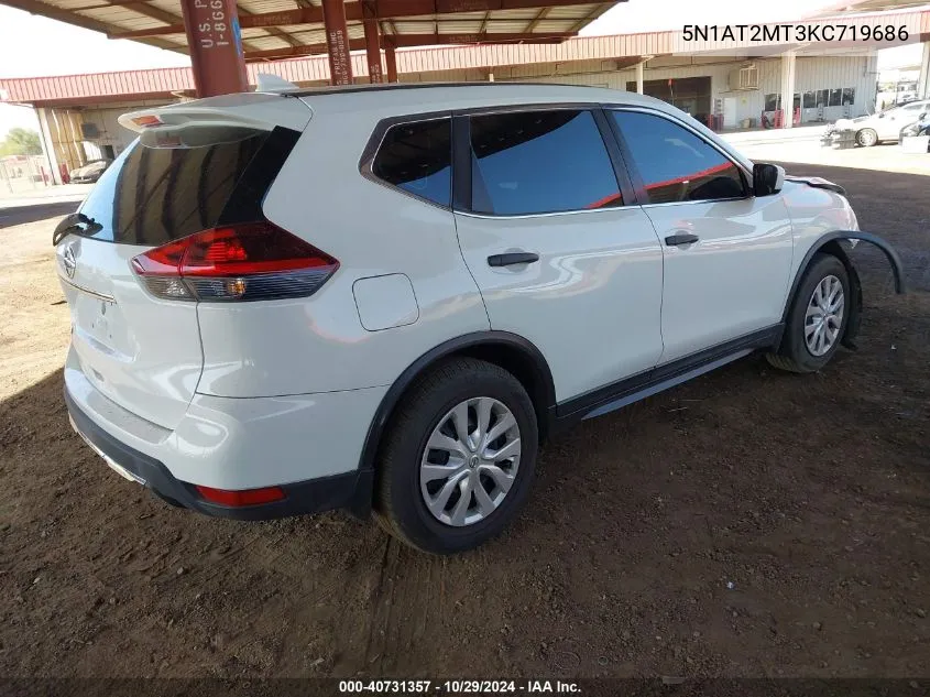 2019 Nissan Rogue S VIN: 5N1AT2MT3KC719686 Lot: 40731357