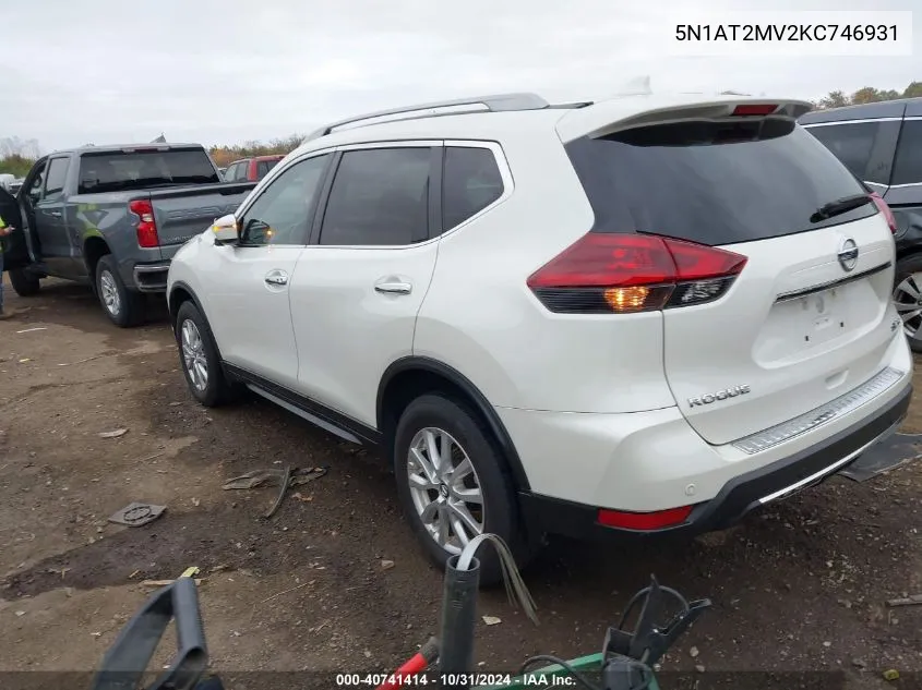 2019 Nissan Rogue Sv VIN: 5N1AT2MV2KC746931 Lot: 40741414