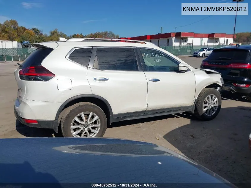 2019 Nissan Rogue Sv VIN: KNMAT2MV8KP520812 Lot: 40752532