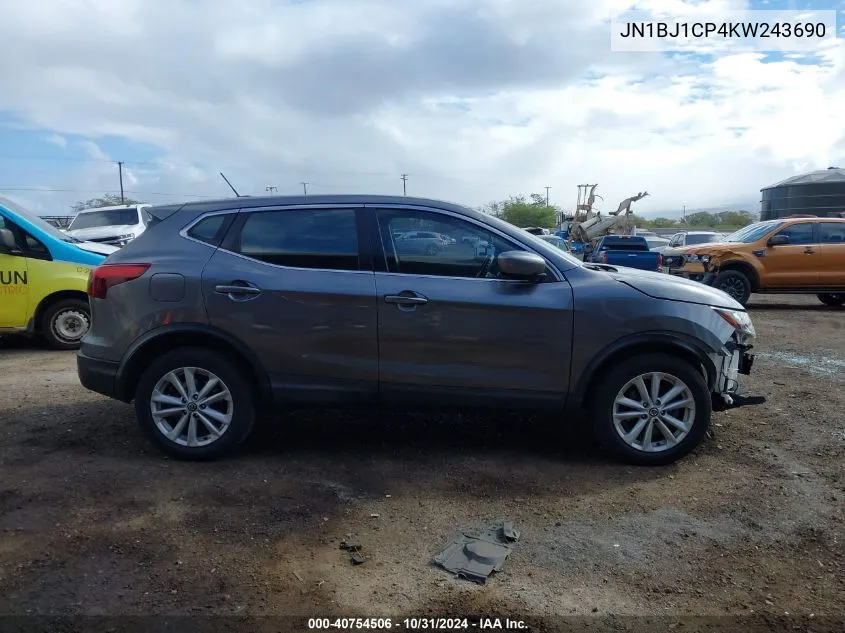 JN1BJ1CP4KW243690 2019 Nissan Rogue Sport S