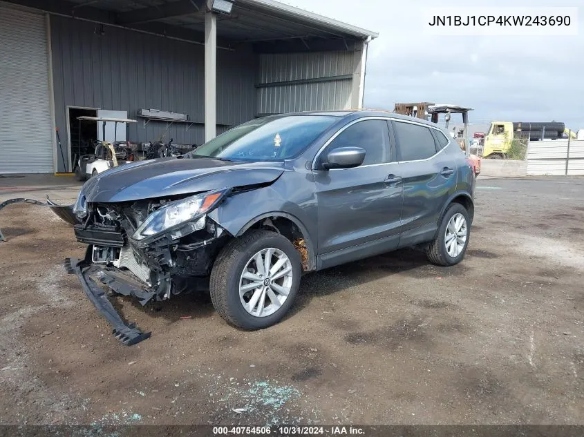 JN1BJ1CP4KW243690 2019 Nissan Rogue Sport S