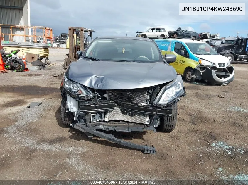 JN1BJ1CP4KW243690 2019 Nissan Rogue Sport S