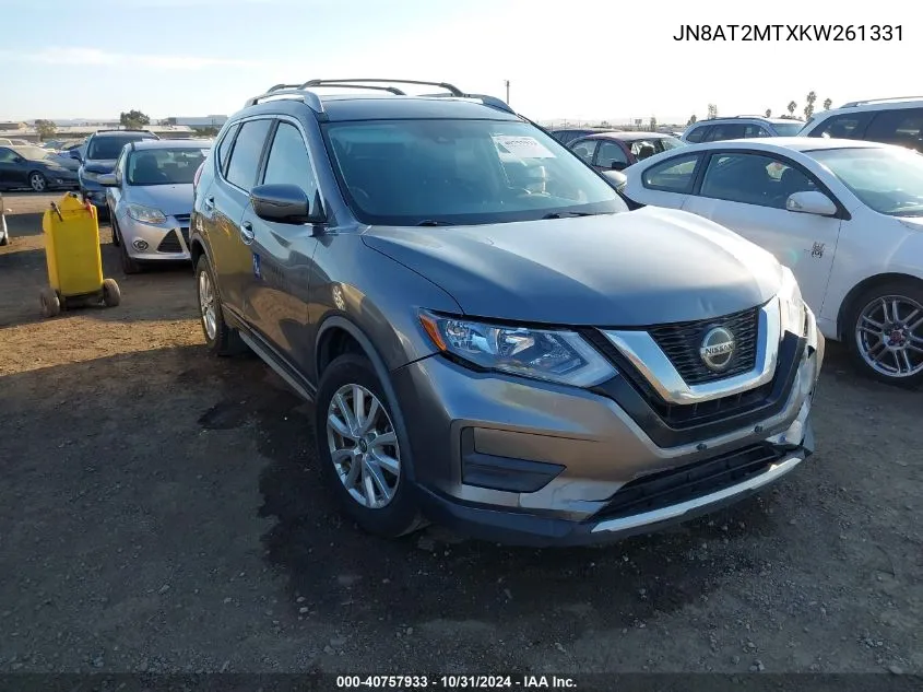 2019 Nissan Rogue Sv VIN: JN8AT2MTXKW261331 Lot: 40757933