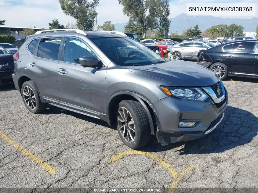 2019 Nissan Rogue Sl VIN: 5N1AT2MVXKC808768 Lot: 40763469