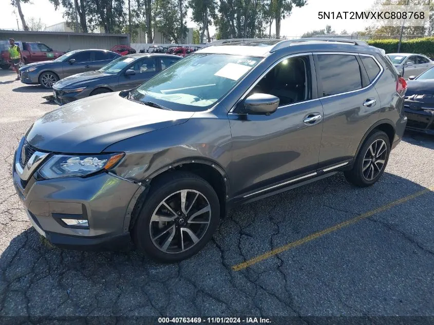 2019 Nissan Rogue Sl VIN: 5N1AT2MVXKC808768 Lot: 40763469