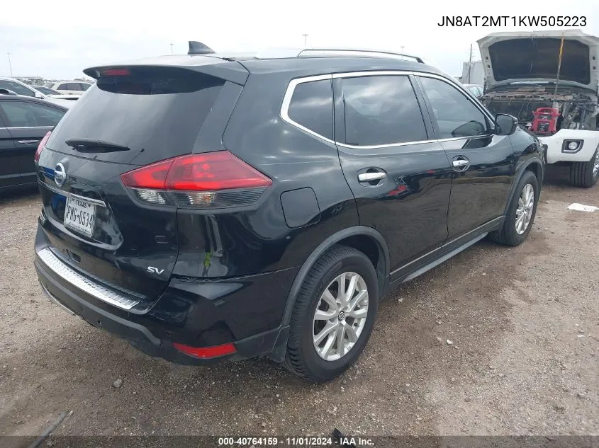 2019 Nissan Rogue Sv VIN: JN8AT2MT1KW505223 Lot: 40764159