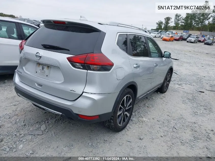 2019 Nissan Rogue Sl VIN: 5N1AT2MT9KC740266 Lot: 40773392