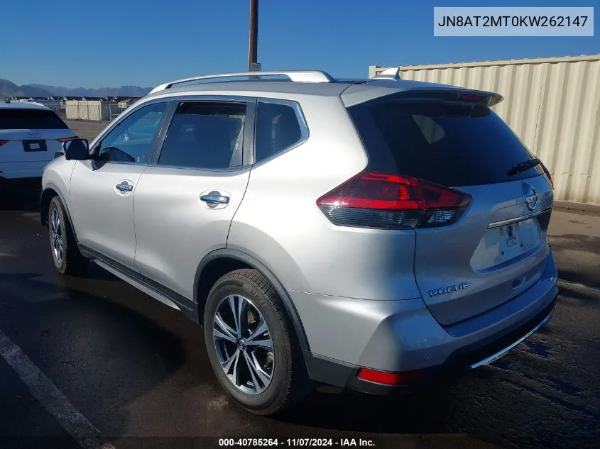 2019 Nissan Rogue Sv VIN: JN8AT2MT0KW262147 Lot: 40785264