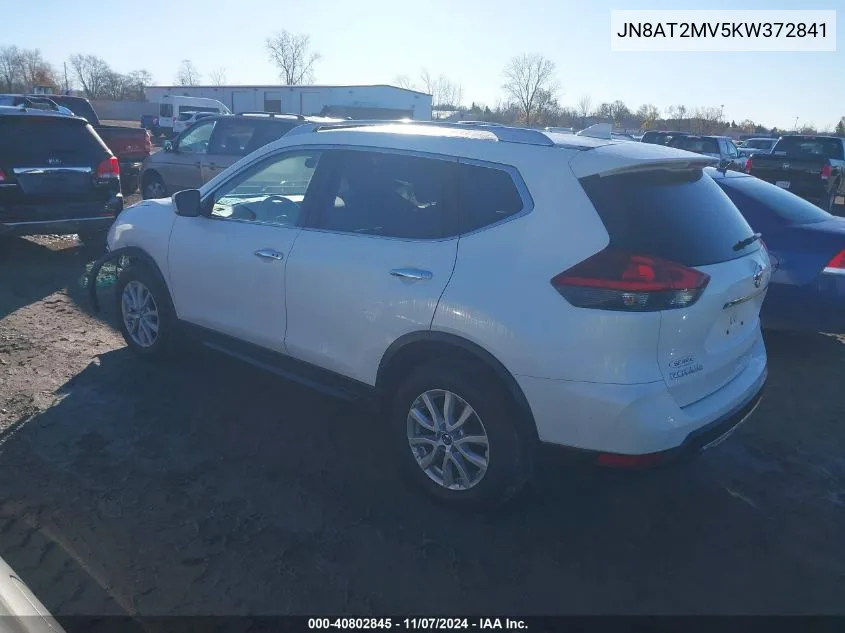 2019 Nissan Rogue Sv VIN: JN8AT2MV5KW372841 Lot: 40802845