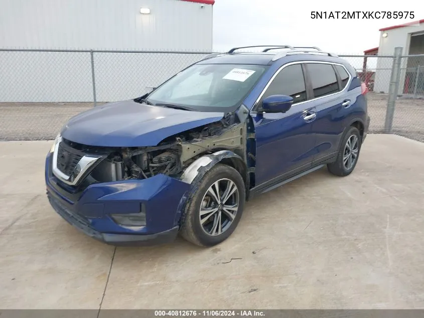 2019 Nissan Rogue Sv VIN: 5N1AT2MTXKC785975 Lot: 40812676