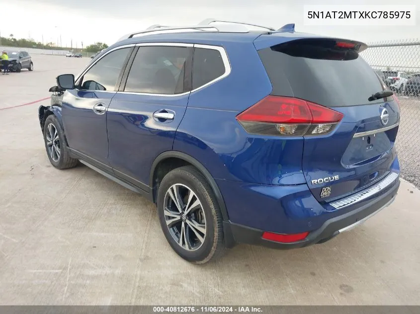 2019 Nissan Rogue Sv VIN: 5N1AT2MTXKC785975 Lot: 40812676