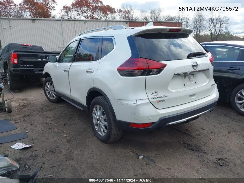 2019 Nissan Rogue Sv VIN: 5N1AT2MV4KC705572 Lot: 40817546