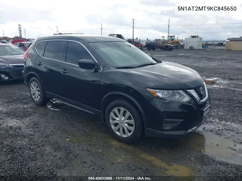 2019 Nissan Rogue S VIN: 5N1AT2MT9KC845650 Lot: 40833966