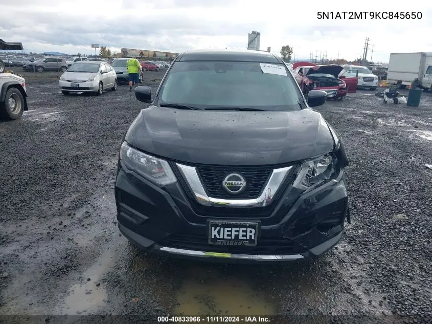 2019 Nissan Rogue S VIN: 5N1AT2MT9KC845650 Lot: 40833966