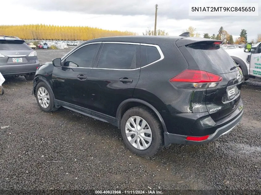 2019 Nissan Rogue S VIN: 5N1AT2MT9KC845650 Lot: 40833966