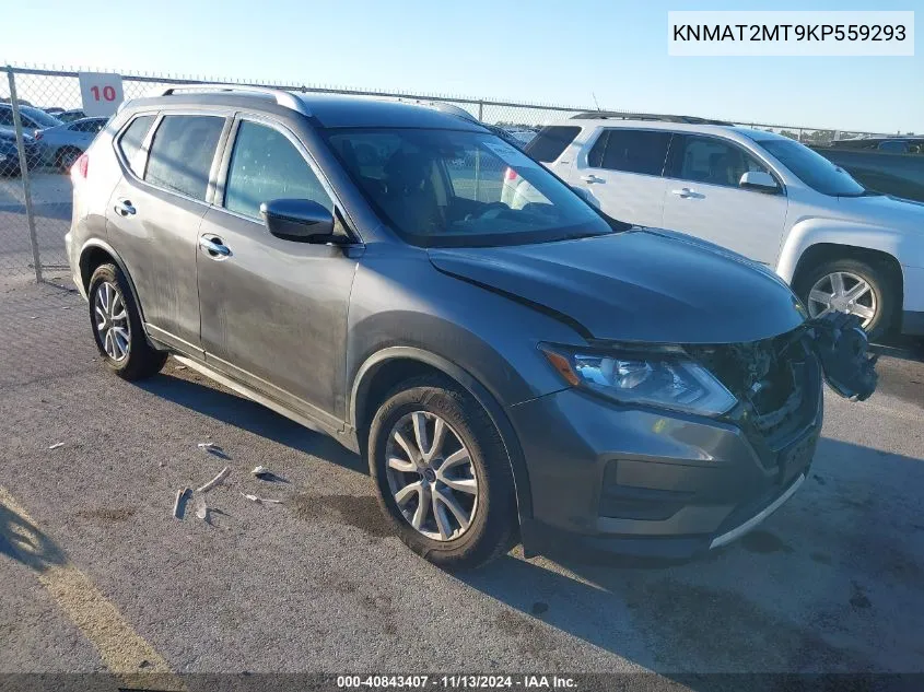 2019 Nissan Rogue Sv VIN: KNMAT2MT9KP559293 Lot: 40843407